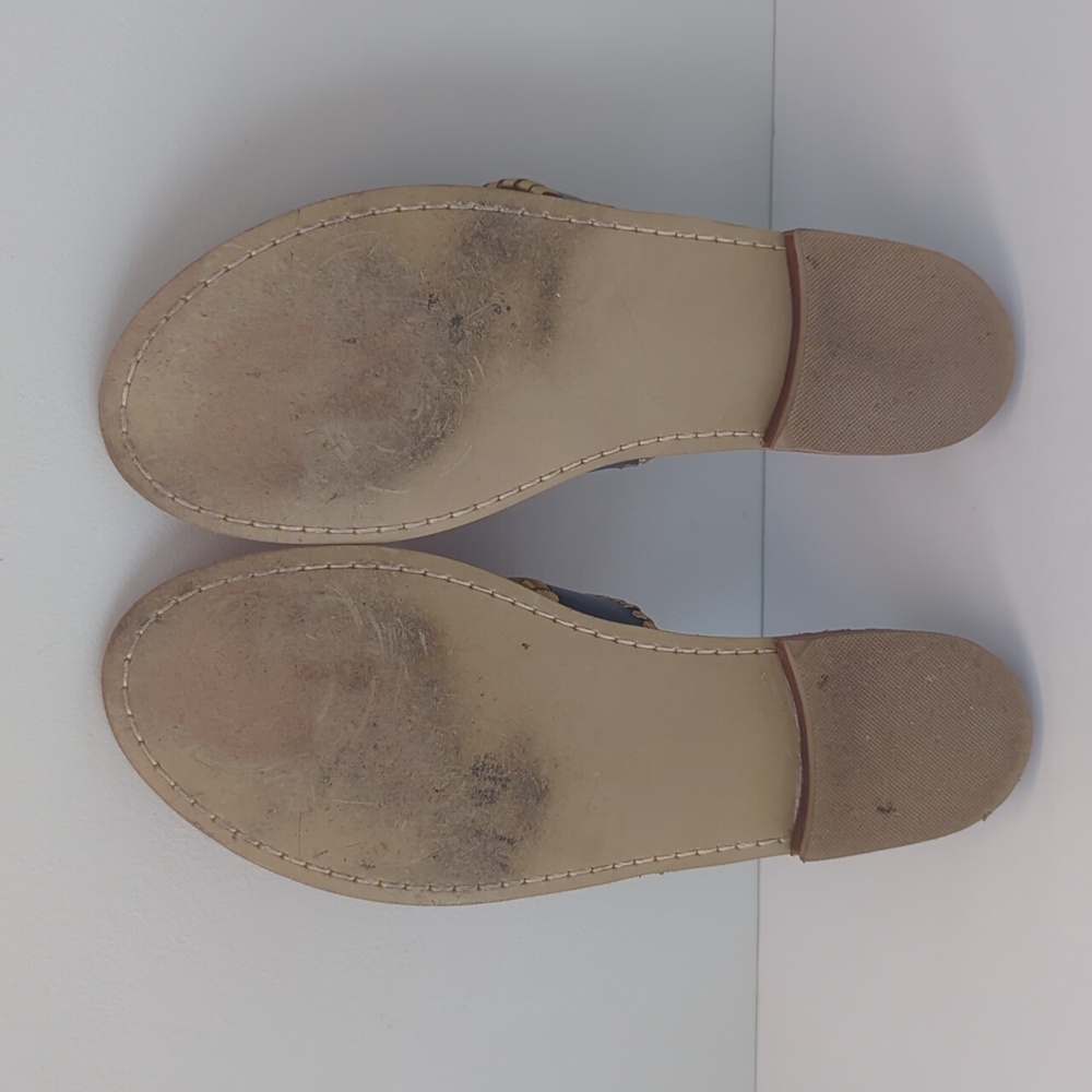 Jack Rogers Nantucket Gold Sandal in Midnight and Gold Navy Gold size 9 - Picture 4 of 14